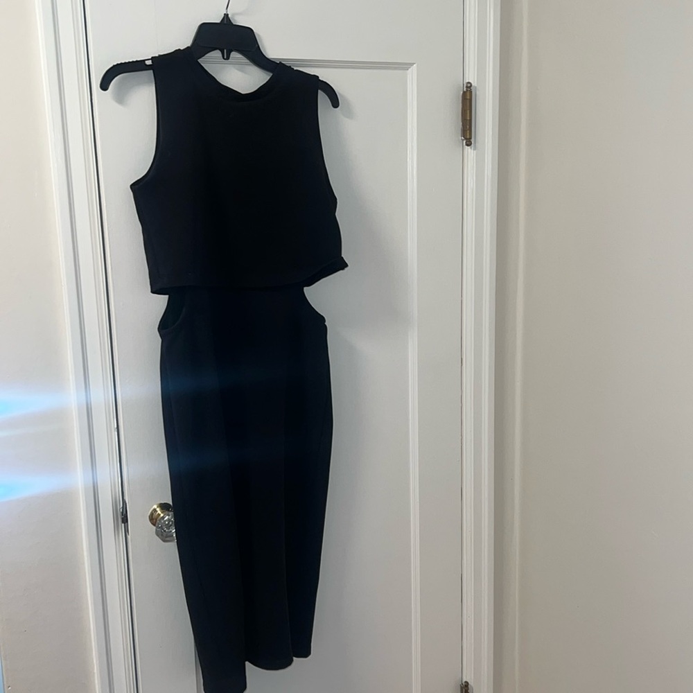 Leith Black Midi Dress (Stretchy)